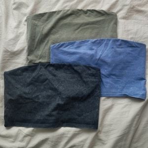 3 aerie bandeau tops